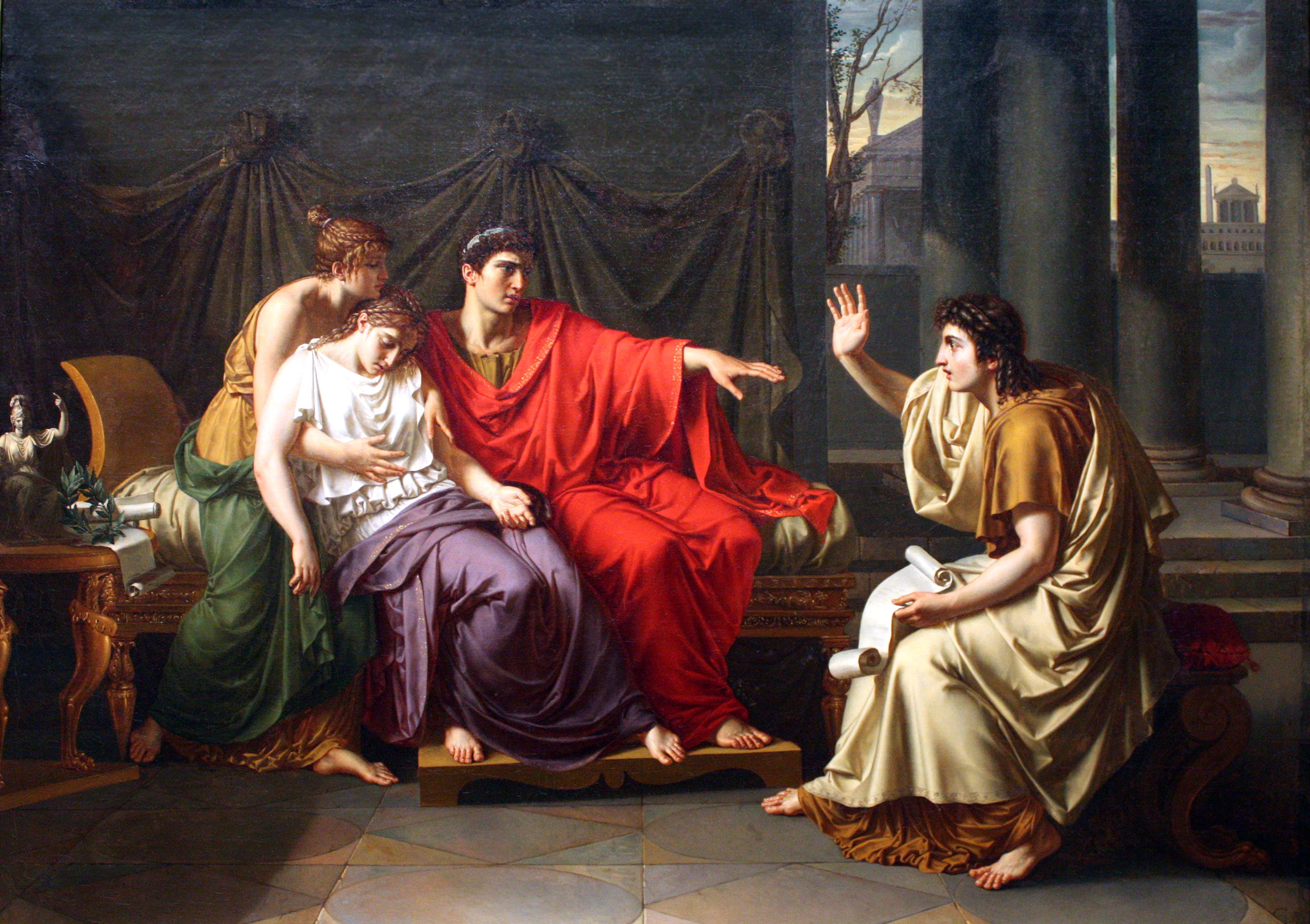 Greek influence on Roman myths, File:Virgil Reading the Aeneid.jpg - Wikimedia Commons