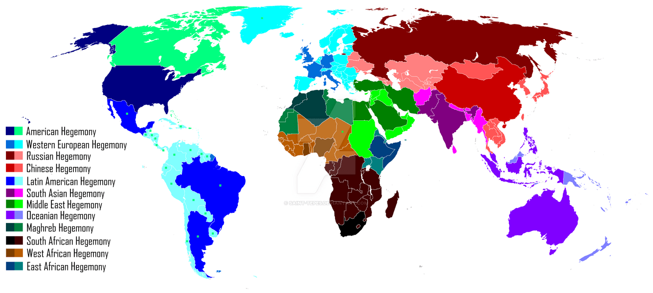 Hegemony and international order, Hegemony World Map by Saint-Tepes on DeviantArt