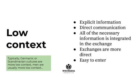 High-context vs. low-context communication, Culture ad alto e basso contesto - High-context and low-context cultures - abcdef.wiki