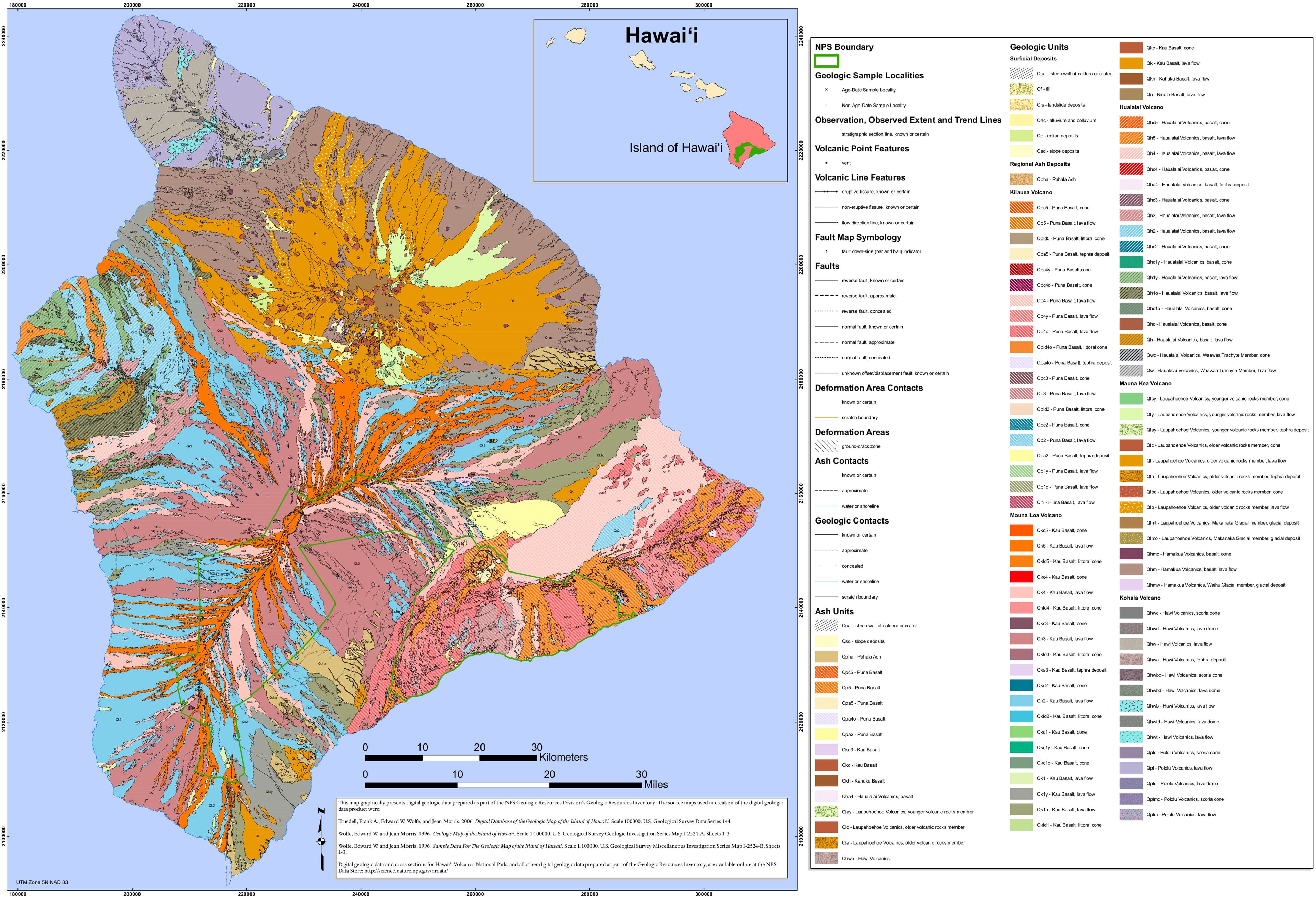 Volcanic Activity and Hotspot Volcanism, File:NPS hawaii-volcanoes-geologic-map.jpg - Wikimedia Commons