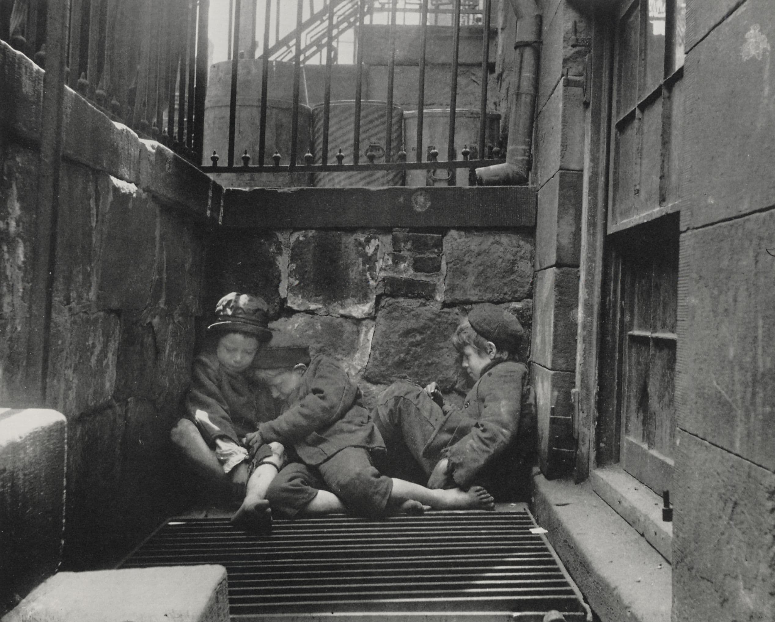 Impact of muckraking journalism, File:Sleeping, homeless children - Jacob Riis.jpg - Wikimedia Commons