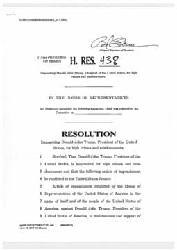 Constitutional Grounds and Procedures, First impeachment of Donald Trump - Wikipedia