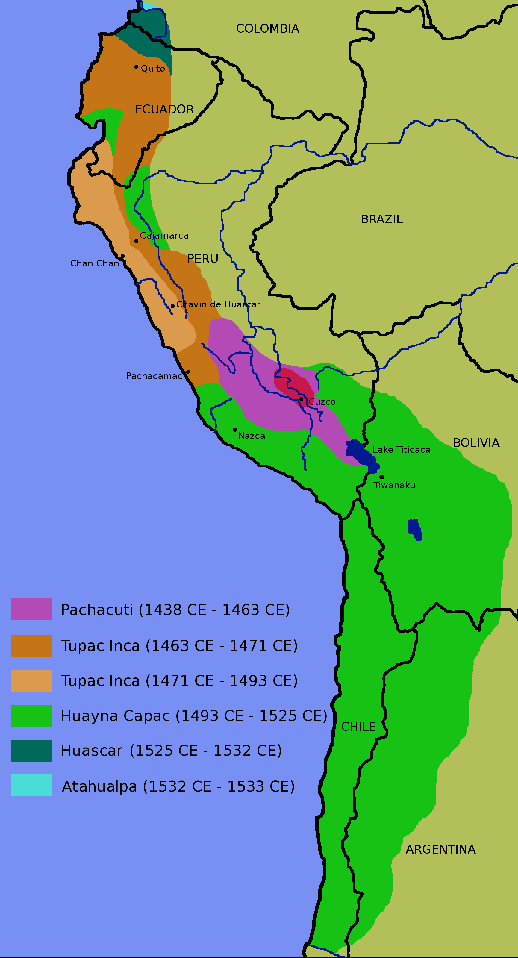 Inca Empire, File:Inca-expansion.png - Wikipedia