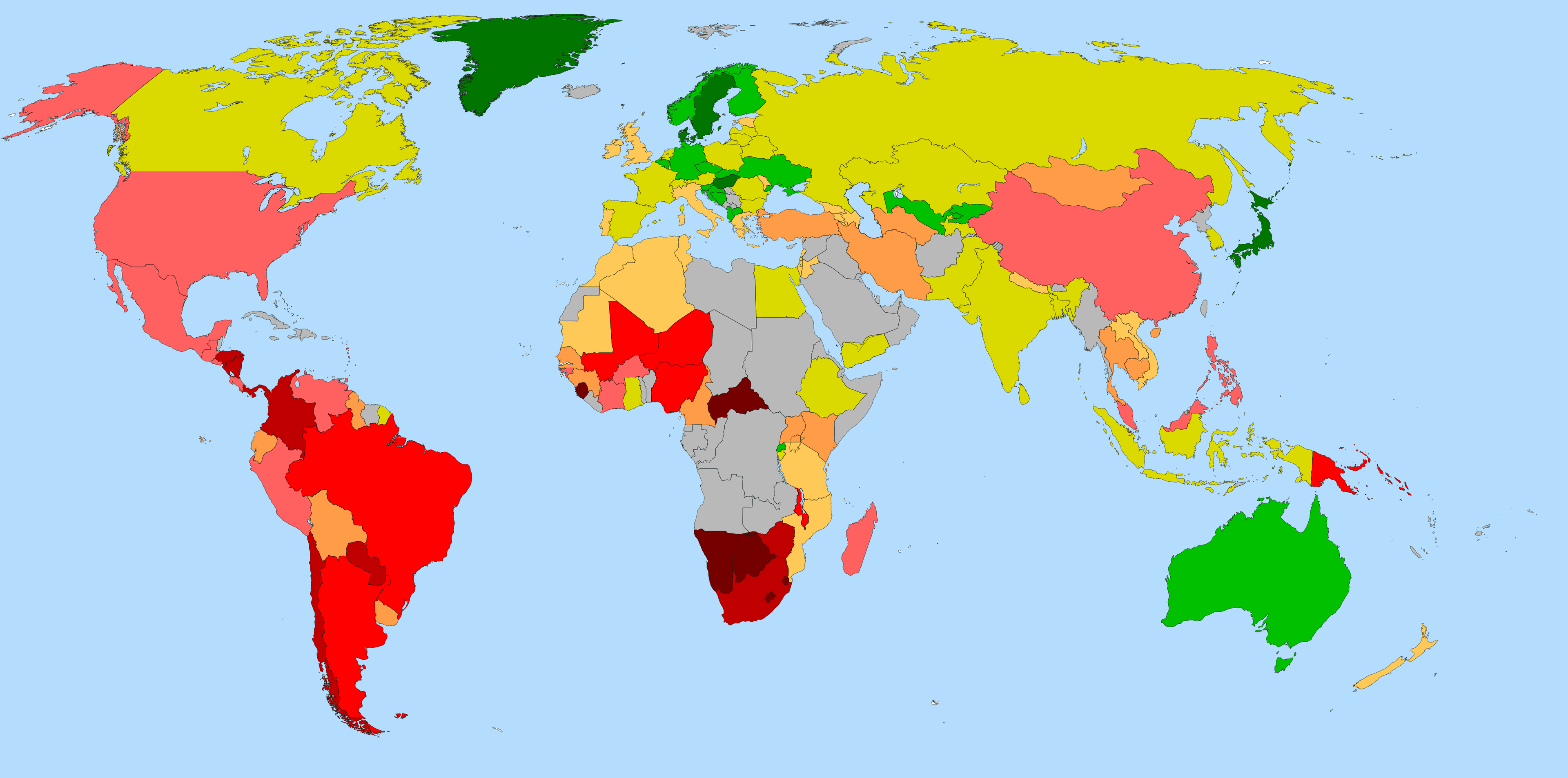 Income and Wealth Disparities, File:World Map Gini coefficient.svg - Wikipedia