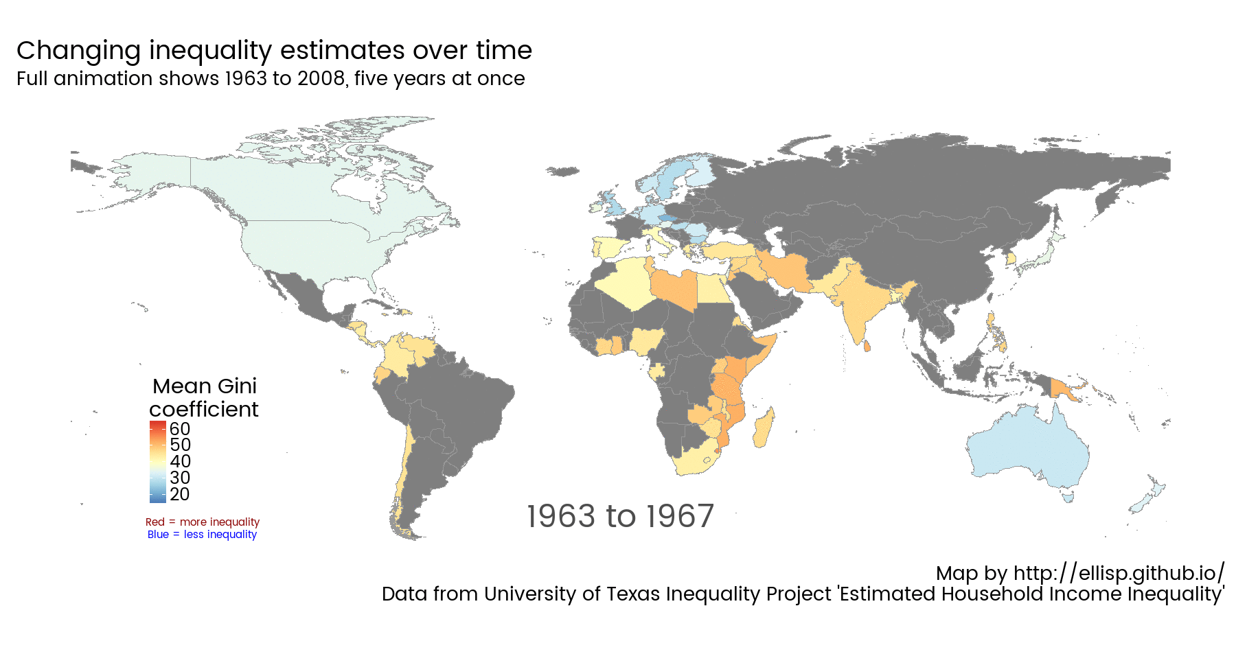 Income inequality metrics, Animated world inequality map