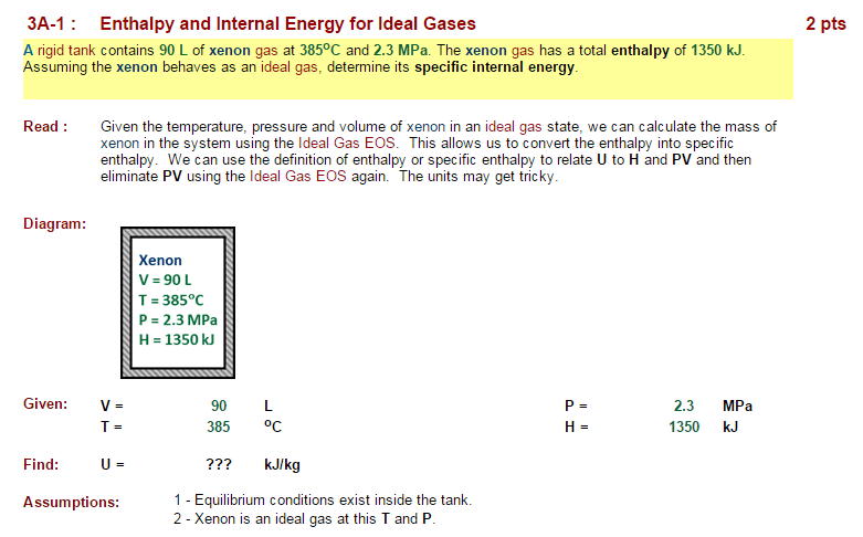 Internal energy and enthalpy concepts, Thermodynamics | Internal Energy and Enthalpy | Practice Problems
