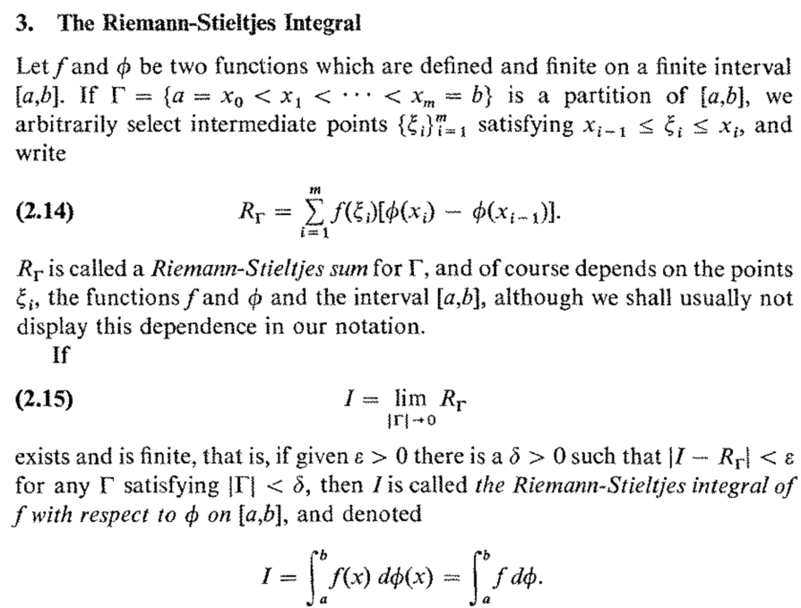 Definition of Itô integral, real analysis - Help understand a step in a proof regarding Riemann-Stieltjes integral ...