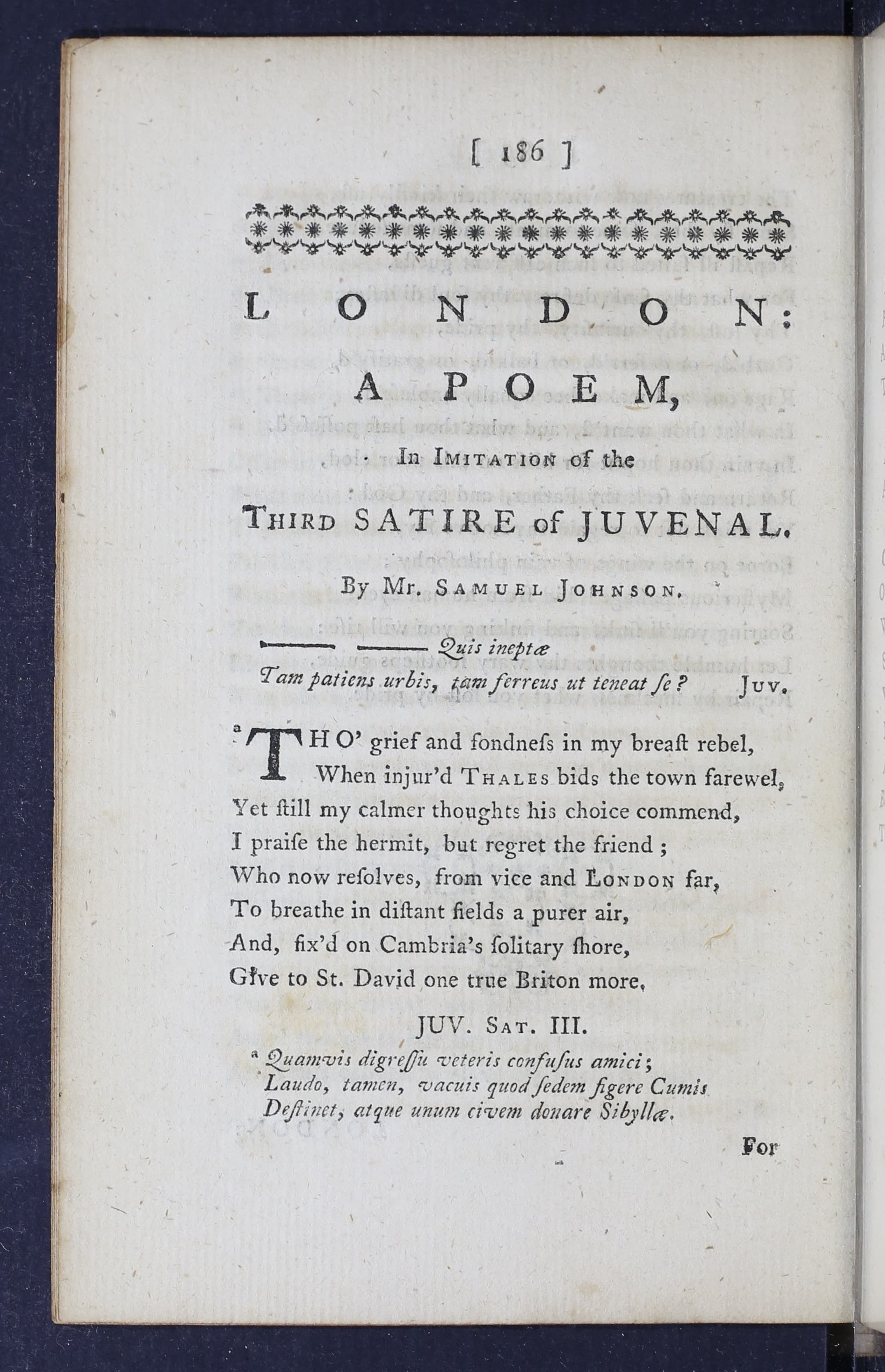 Poetic Compositions and Literary Criticism, Eighteenth-Century Poetry Archive / Works / LONDON: A POEM, In Imitation of the Third SATIRE of ...