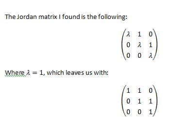 Definition and Structure, linear algebra - A Basis for a Jordan Normal Form - Mathematics Stack Exchange