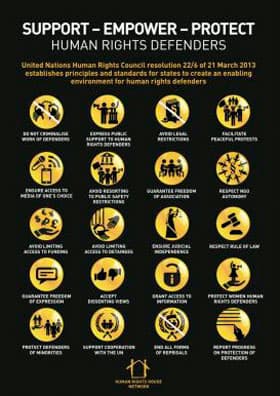 Key International Instruments, Human rights defenders and their rights: National legislation and international instruments