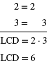 Least common denominator (LCD), Adding and Subtracting Fractions With Different Denominators | Prealgebra
