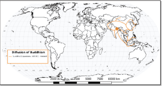 Major Religions and Their Influence, 6.3 DIFFUSION OF MAJOR RELIGIONS – Introduction to Human Geography