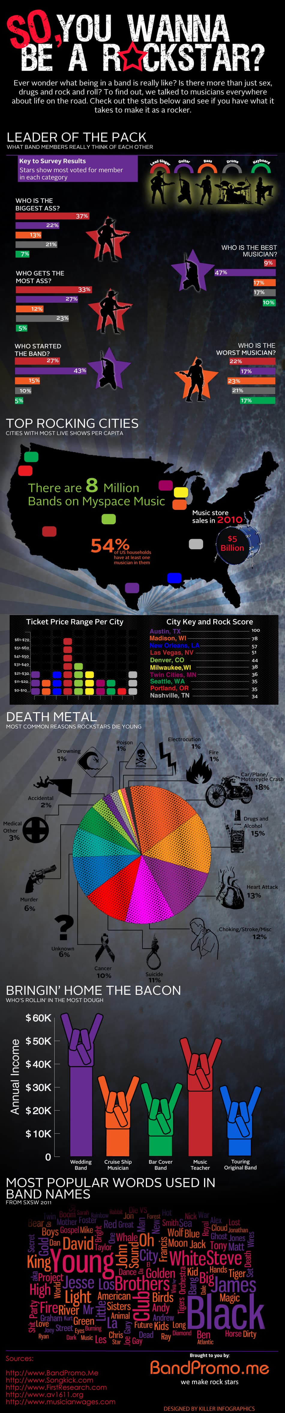 Music programming formats, So, You Wanna Be a Rock Star? | Full Size Infographic | BandPromo.Me