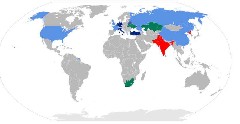 Mutually Assured Destruction and Strategic Stability, File:Nuclear weapons states.svg - Wikipedia