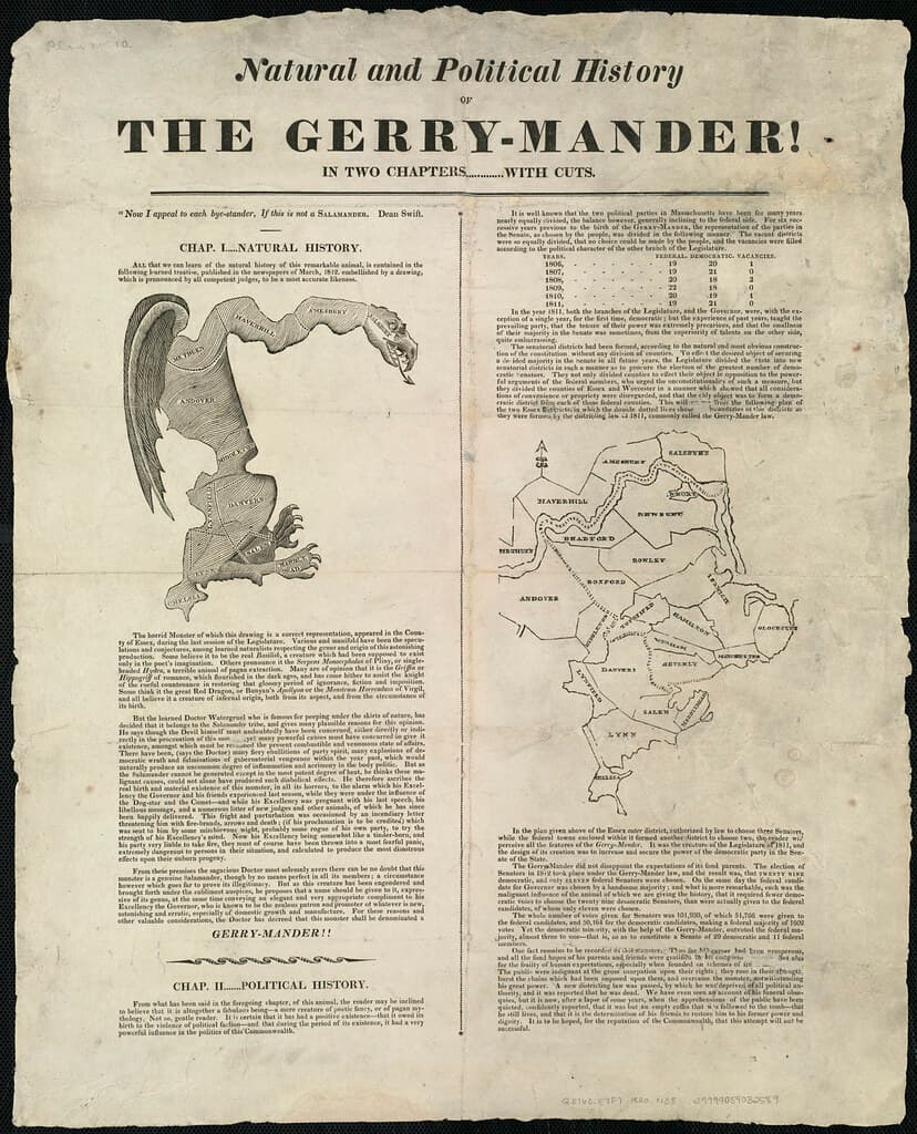 Origin of the term "gerrymandering", Natural and political history of the Gerry-mander! | Flickr