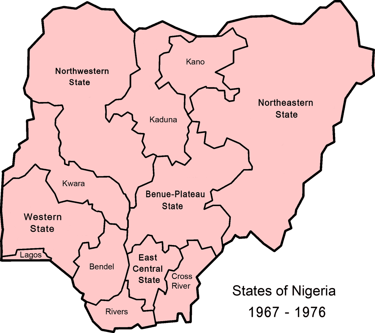 Political Developments, File:Nigeria states-1967-1976.png - Wikimedia Commons