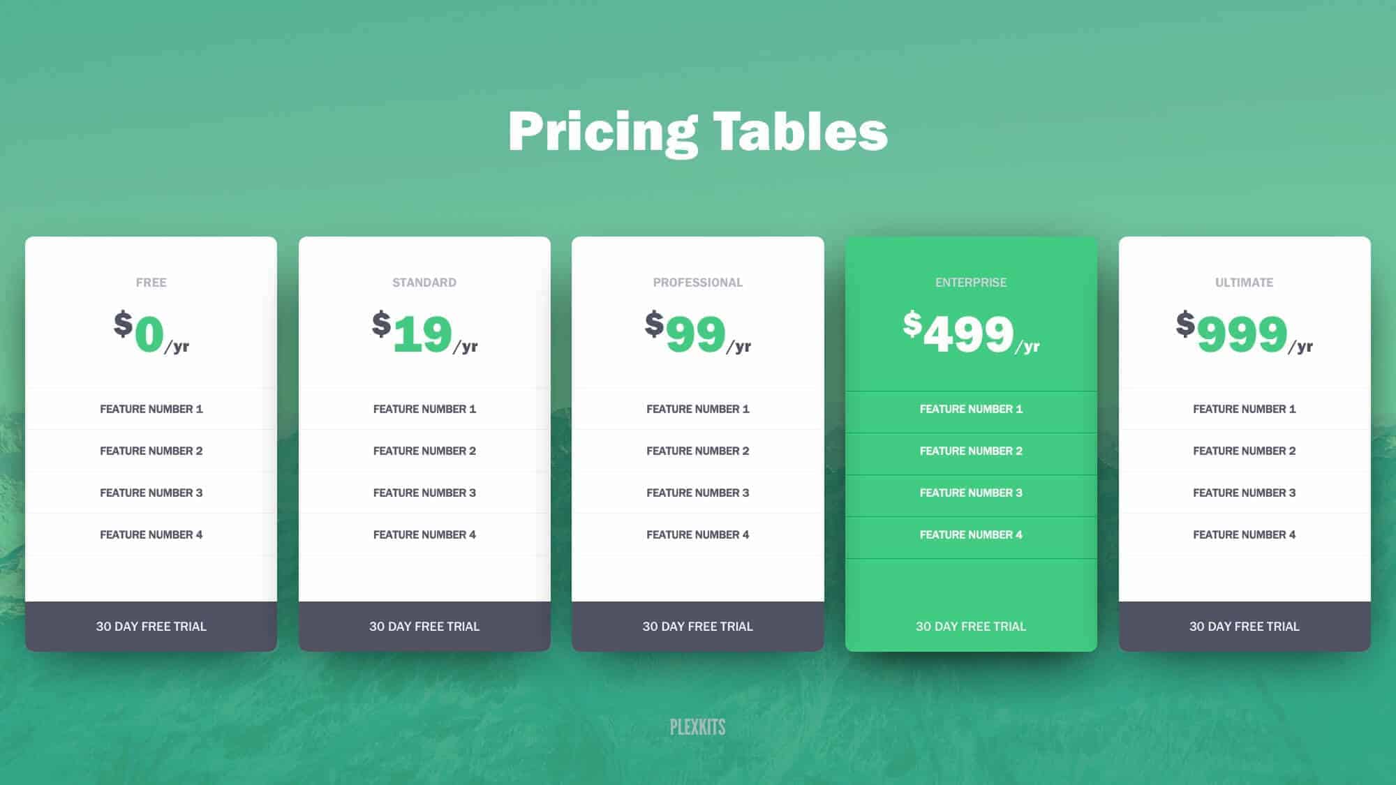 Popular Presentation Software, Free PowerPoint Pricing Table Slide Templates (2018)