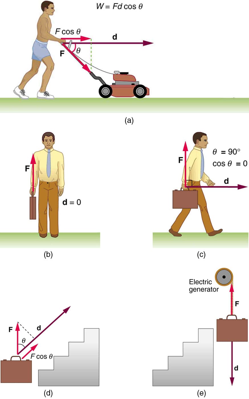 Potential energy and work, Kinetic Energy and the Work-Energy Theorem | Physics