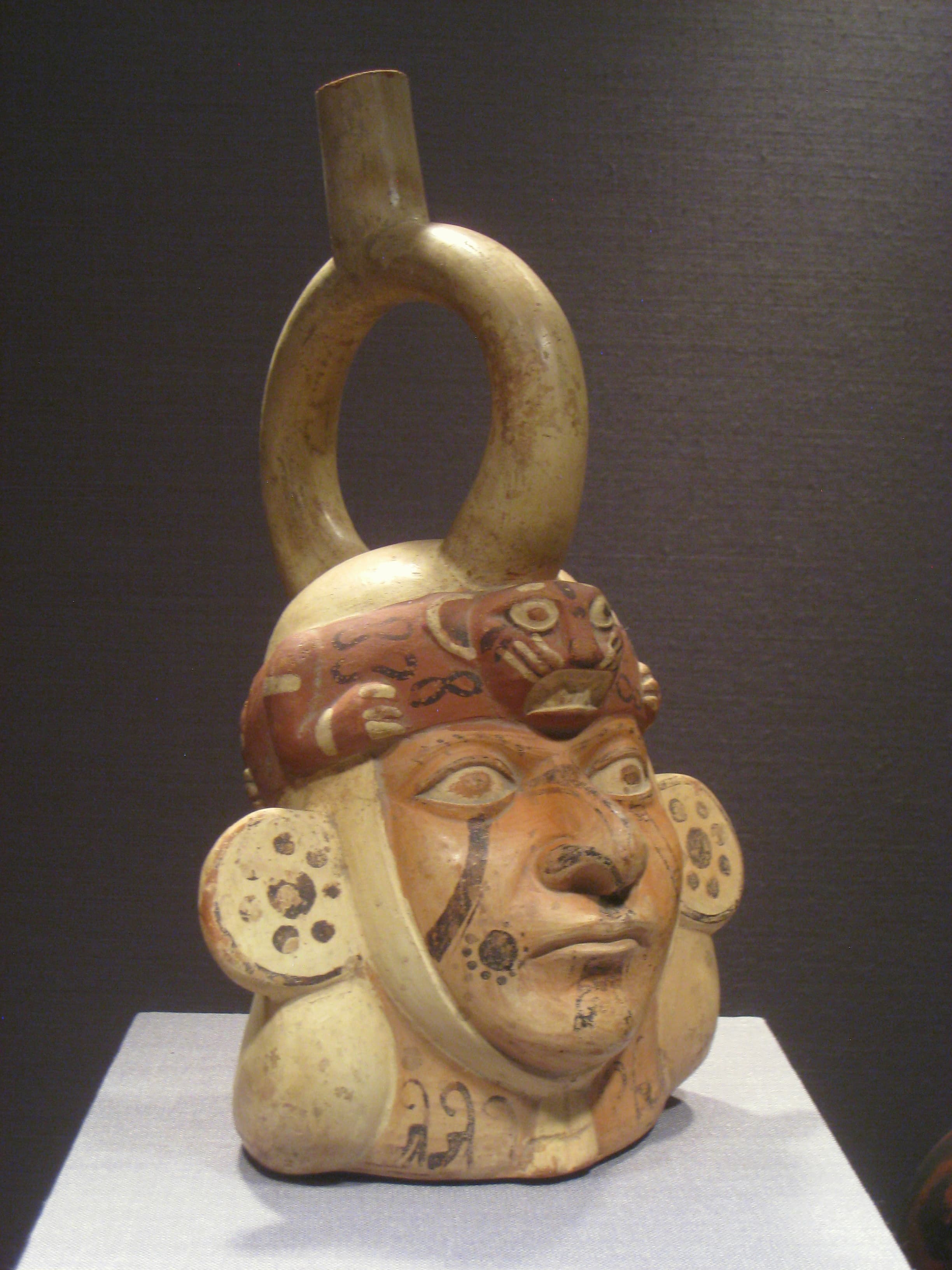 Pre-Columbian artistic traditions, File:Portrait Vessel, Peru north coast, Moche culture, 100-500 AD, ceramic, Pre-Columbian ...