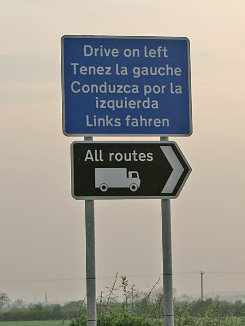 Purposes of multilingual signs, Multilingual sign, Langar Industrial... © Kate Jewell :: Geograph Britain and Ireland