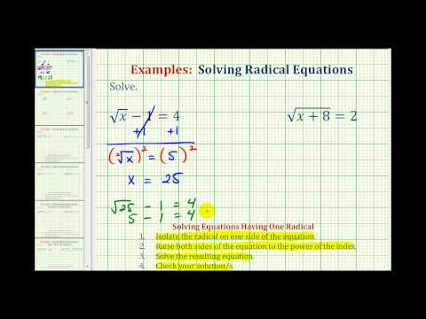 Radical equation solving techniques, 8.4: Solving Radical Equations - Mathematics LibreTexts