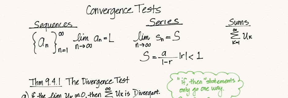 Ratio test for series convergence, Convergence Tests Helpsheet - Wisewire