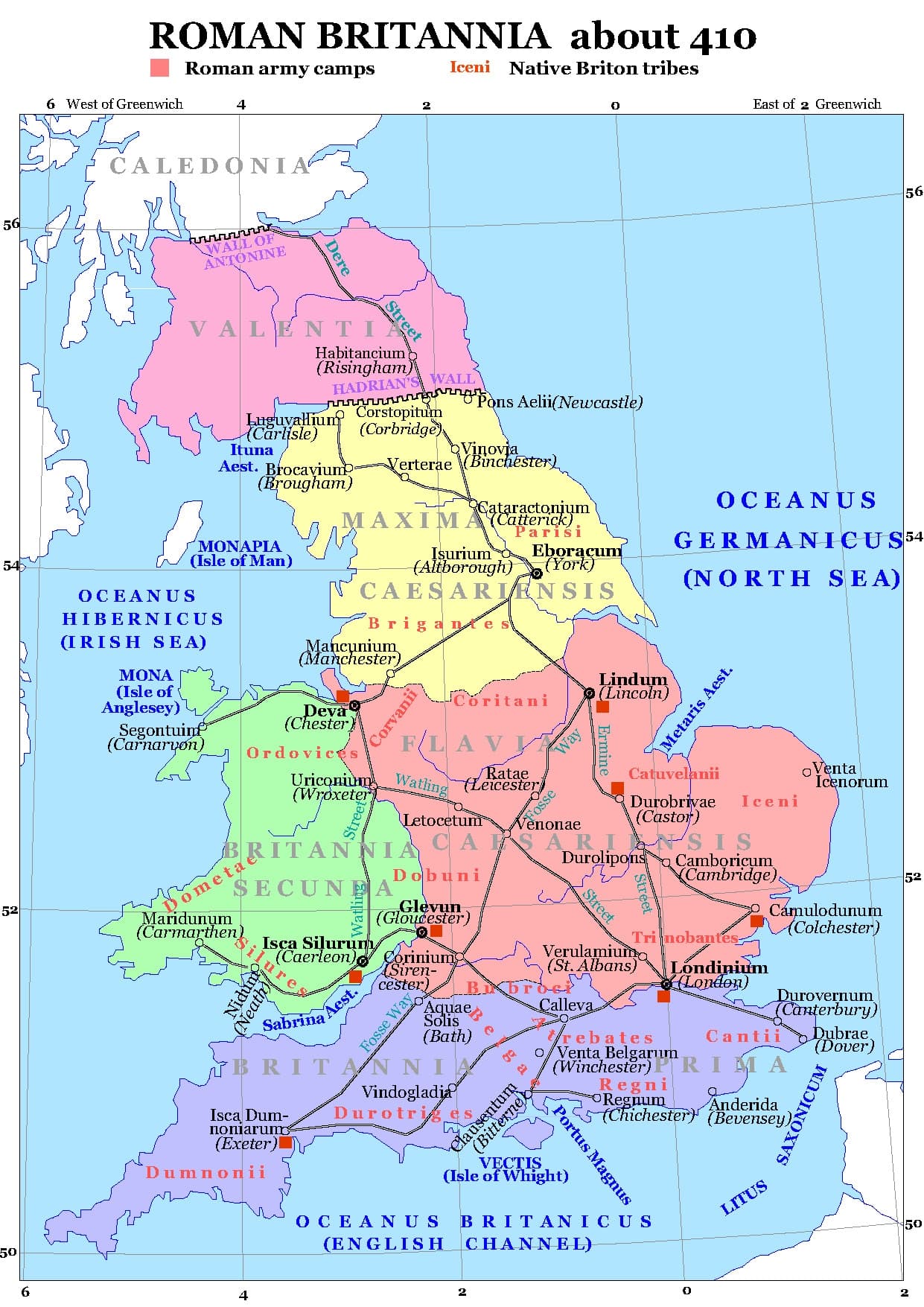 Roman withdrawal to Germanic invasions, File:Roman Britain 410.jpg - Wikipedia