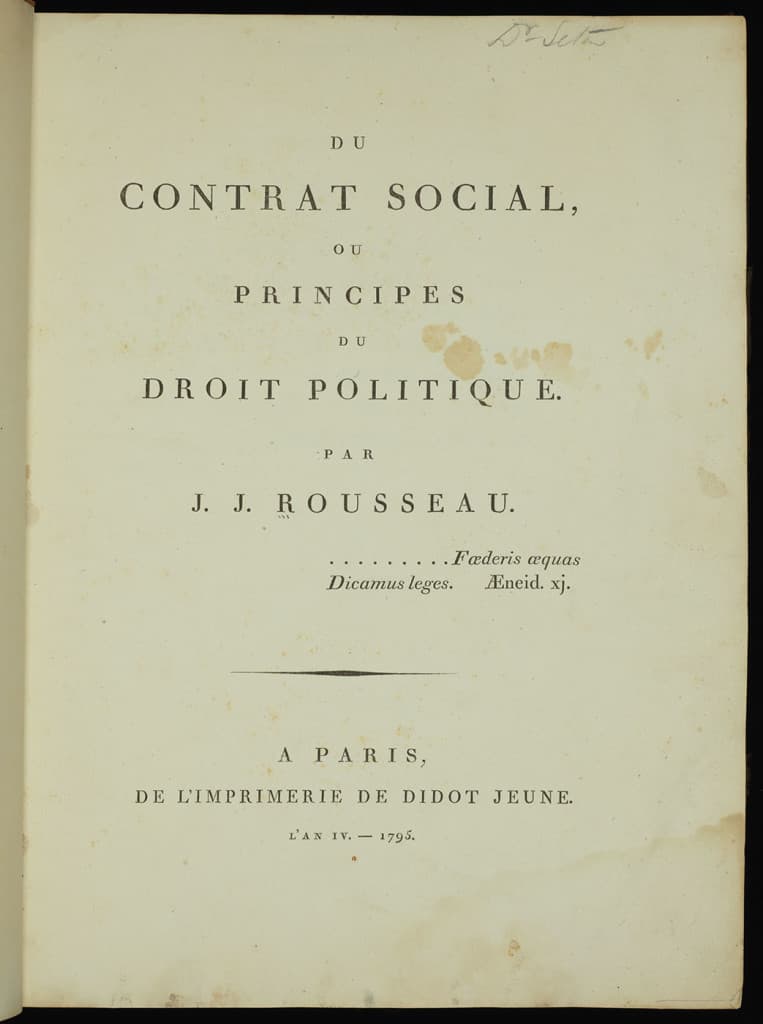 Foundations of Rousseau's Political Thought, France – RBSC at ND