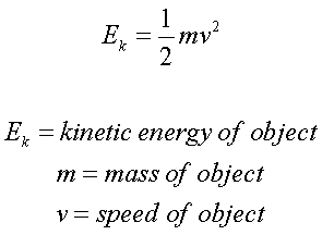 Scalar vs vector quantities, Formulas - Kinetic Energy