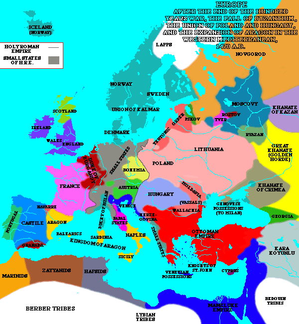 Shift from Feudalism to Nation-States, File:Europe in 1470.PNG - Wikimedia Commons