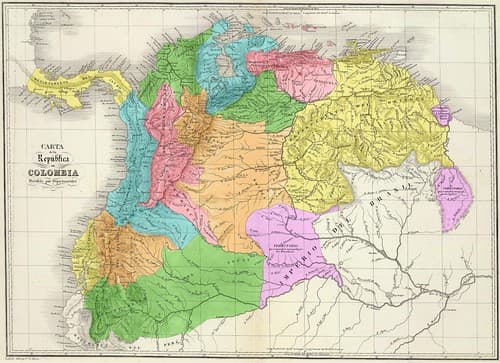 Simón Bolívar's Role in the Independence Movements, Mapa histórico de "Gran Colombia" (1824) | (116) By Agustín … | Flickr