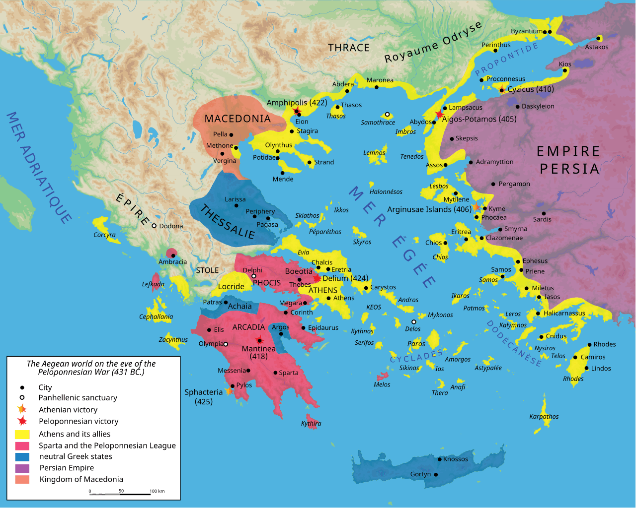 Sparta's Victory in the Peloponnesian War, File:Map Peloponnesian War 431 BC-en.svg - Wikipedia