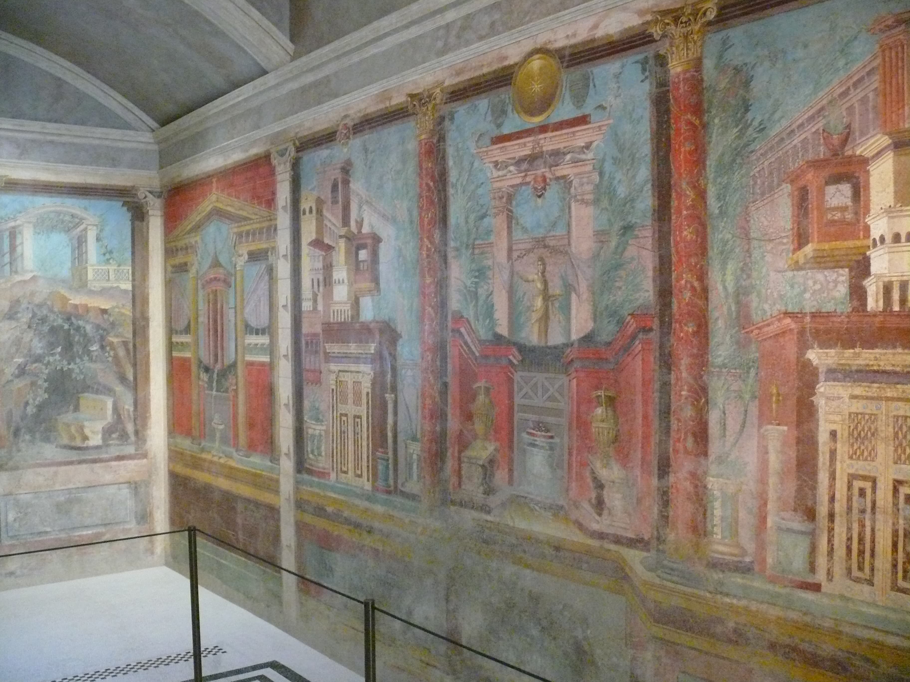 Styles of Roman wall painting, File:Metropolitan wall painting Roman 1C BC 3.jpg - Wikimedia Commons