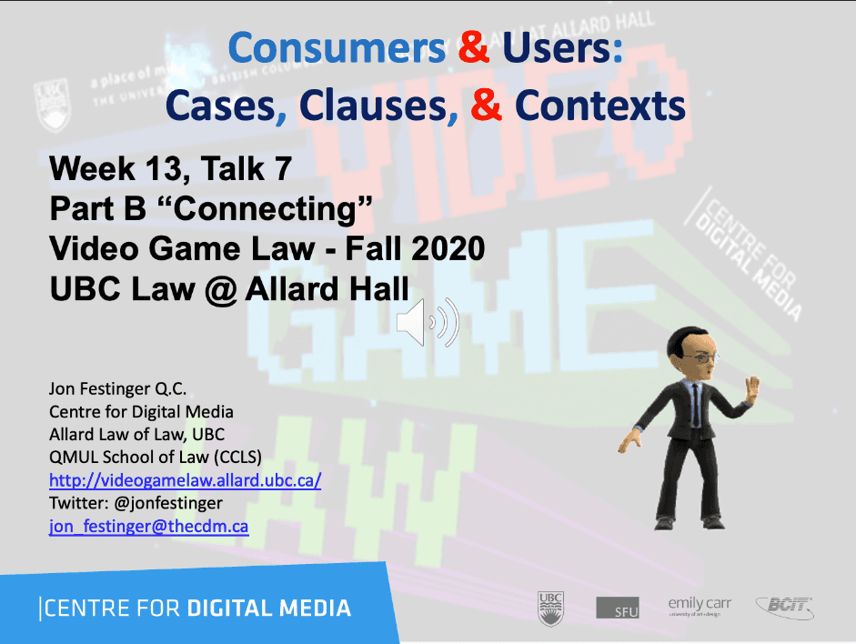 Substantial Effects Test, Class 12 – Week of 11.30.20 Audio Slides ” Consumers & Users: Cases, Clauses, & Contexts ...