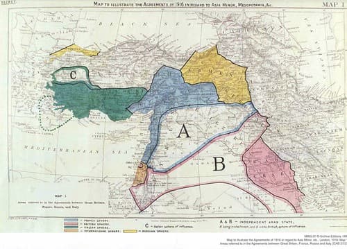 Key Provisions and Context, Sykes-Picot 1916 | Sykes-Picot agreement map 1916 | Paolo Porsia | Flickr