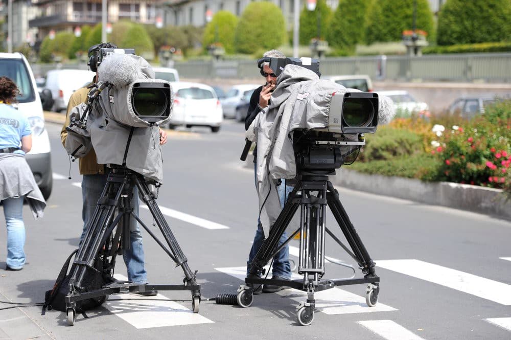 Proper equipment usage, Cameramen and professional video cameras - 37th G8 summit … | Flickr
