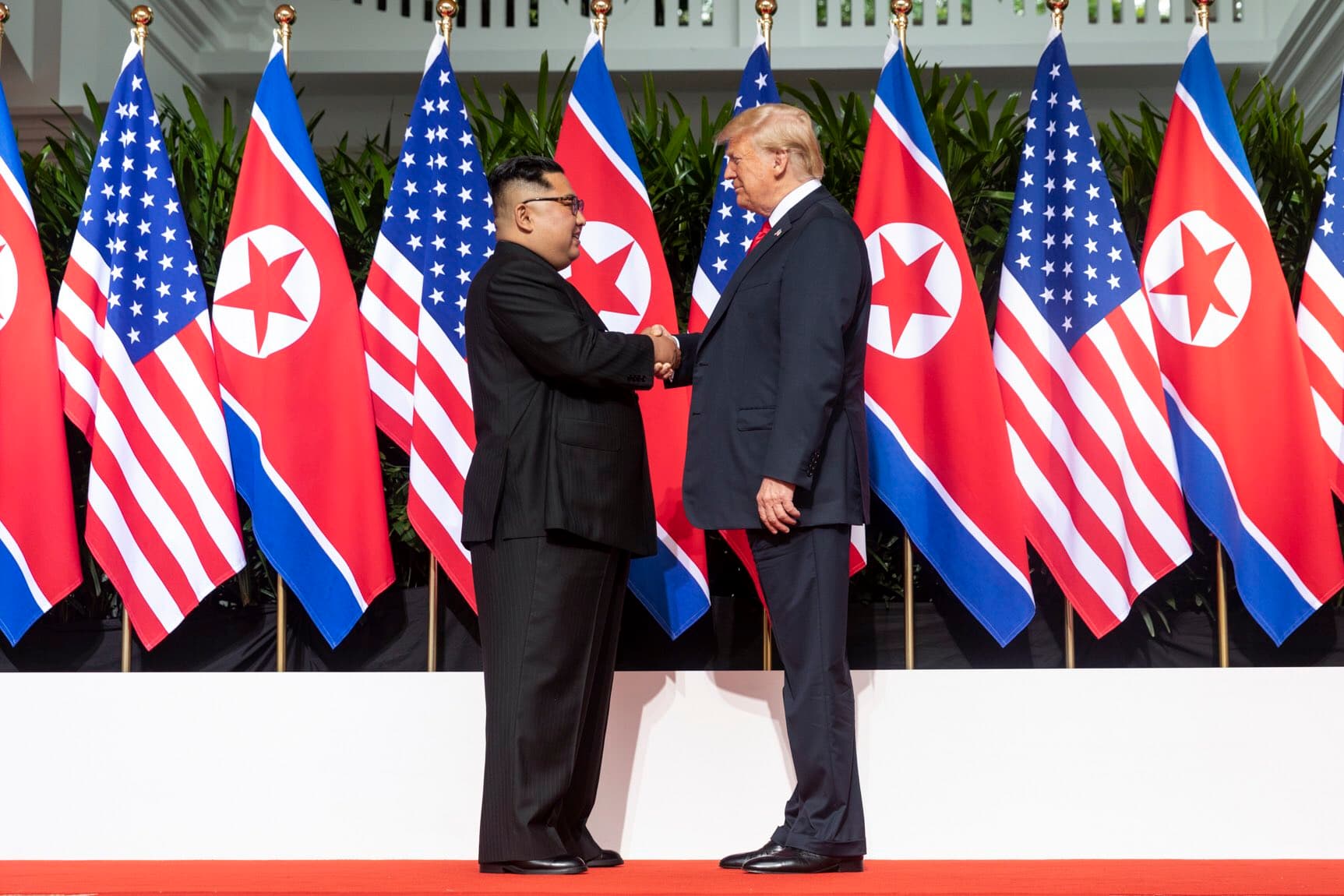Traditional Diplomatic Approaches, File:Kim and Trump shaking hands at the red carpet during the DPRK–USA Singapore Summit.jpg ...
