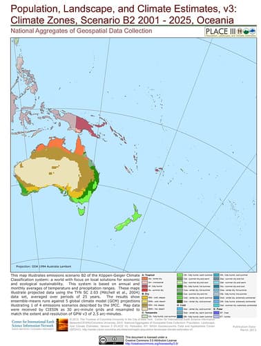Tropical and Subtropical Zones, Climate Zones, Scenario B2 2001 - 2025, Oceania | This map i… | Flickr