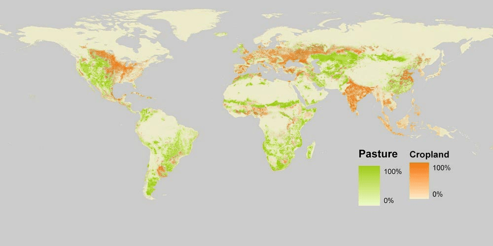Urbanization and Agricultural Expansion, Land Use in Agriculture - Our World In Data