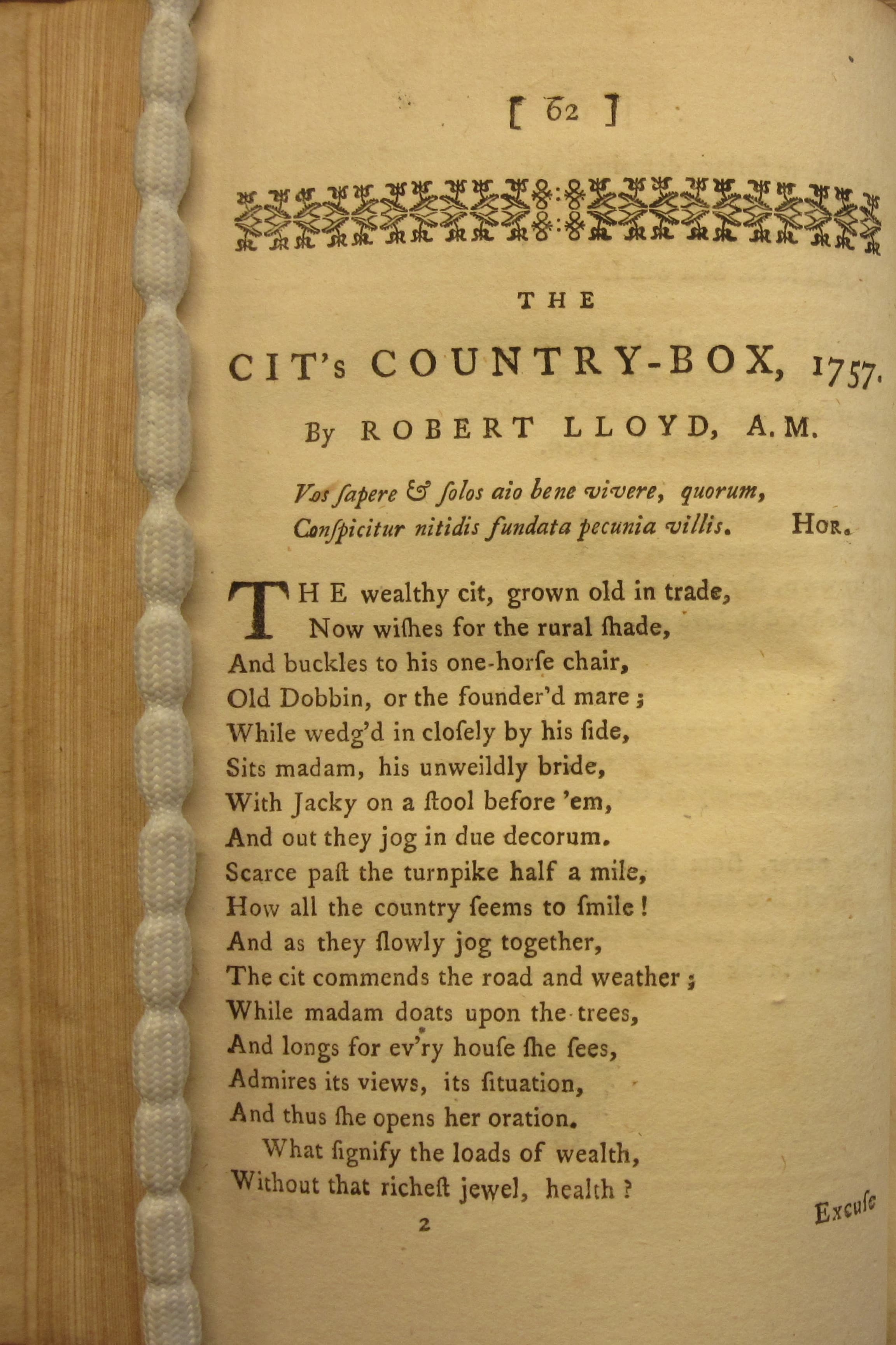 Nature and industrialization, Eighteenth-Century Poetry Archive / Works / THE CIT's COUNTRY-BOX, 1757. (Robert Lloyd)