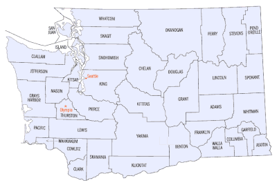 Counties vs cities, List of counties in Washington - Wikipedia