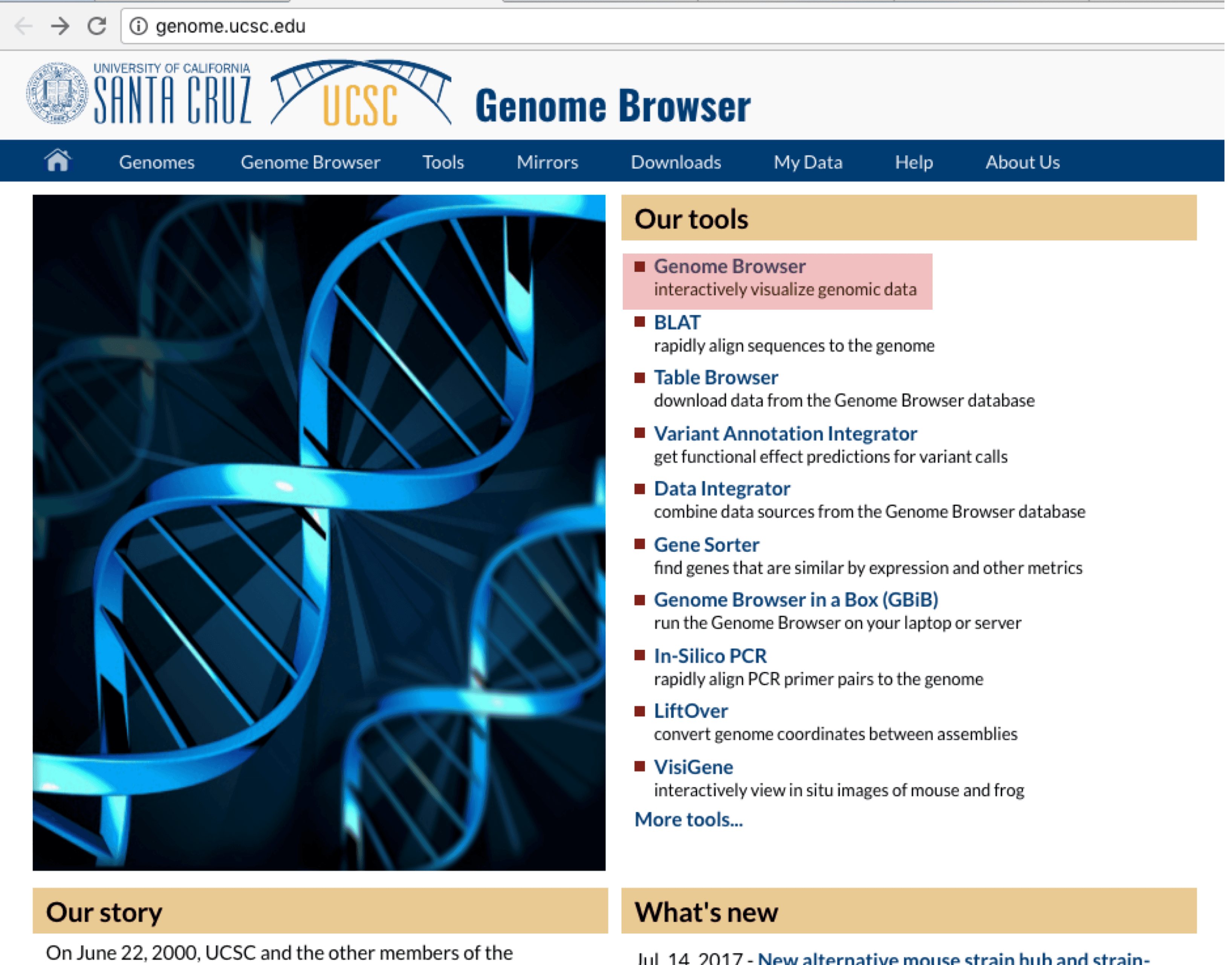 Web-based vs desktop browsers, Genome Browsing and Visualization - UCSC | Griffith Lab