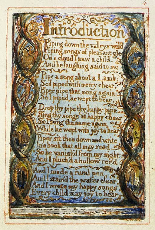 Themes and Style, Frontispieces in Blake’s Songs of Innocence & of Experience – You're the Teacher