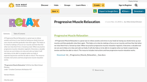 Understanding and addressing physiological symptoms, Progressive Muscle Relaxation | Resource Bank