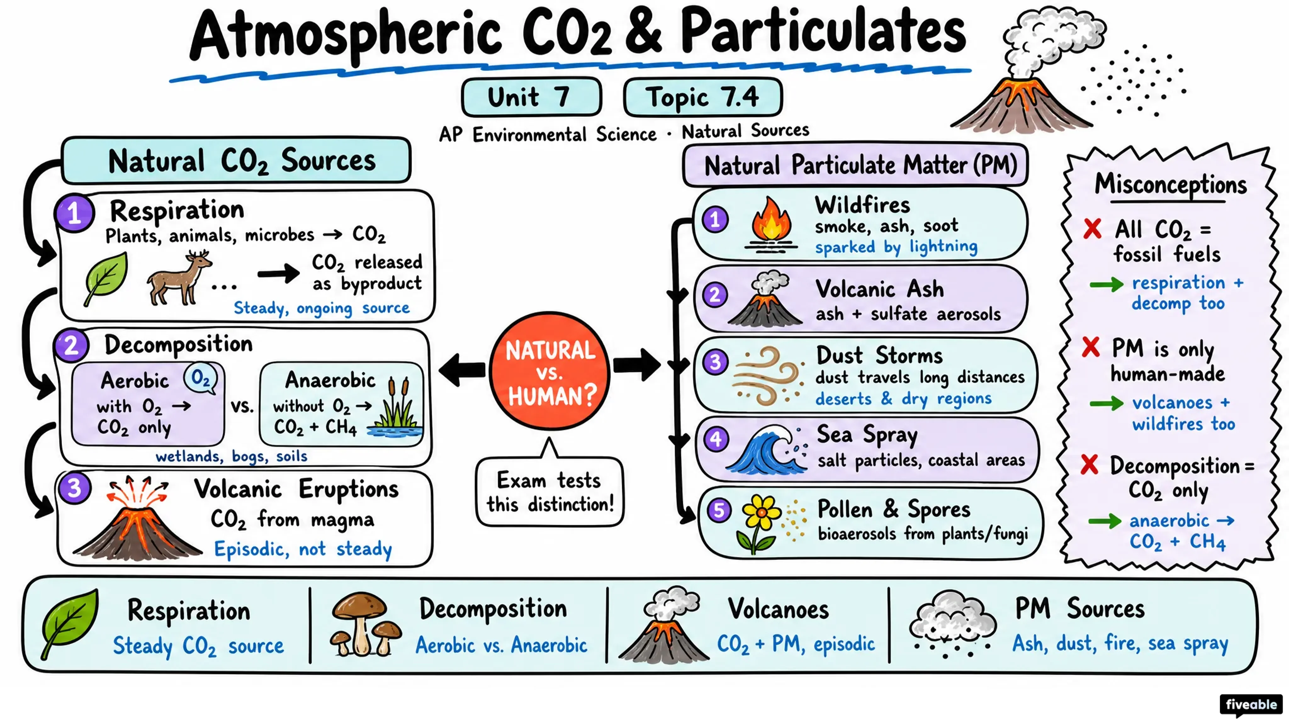 7.4 Atmospheric CO2 and Particulates - AP Environmental Science - Unit 7 visual cheatsheet