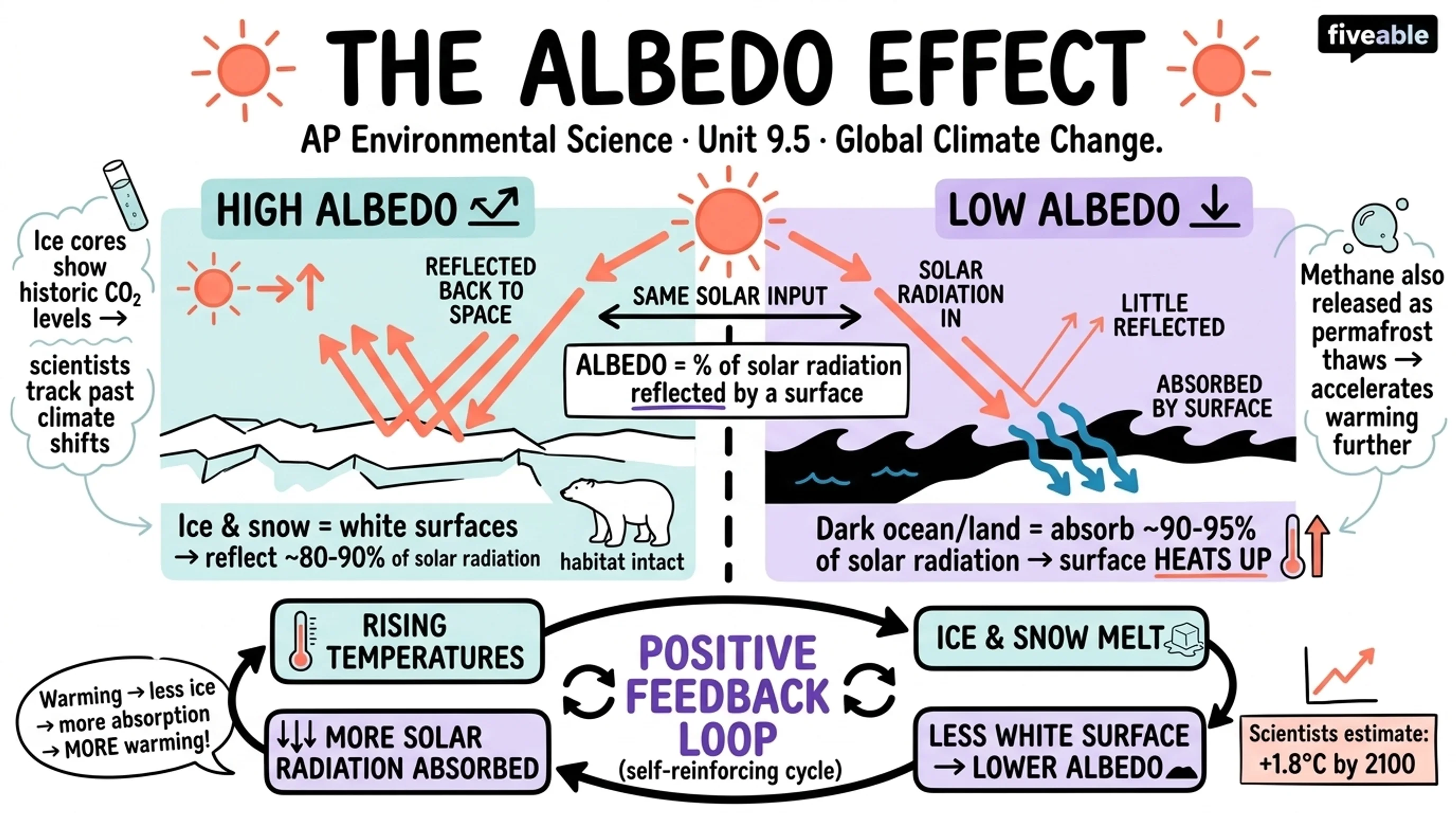 9.5 Global Climate Change - AP Environmental Science - Unit 9 visual cheatsheet