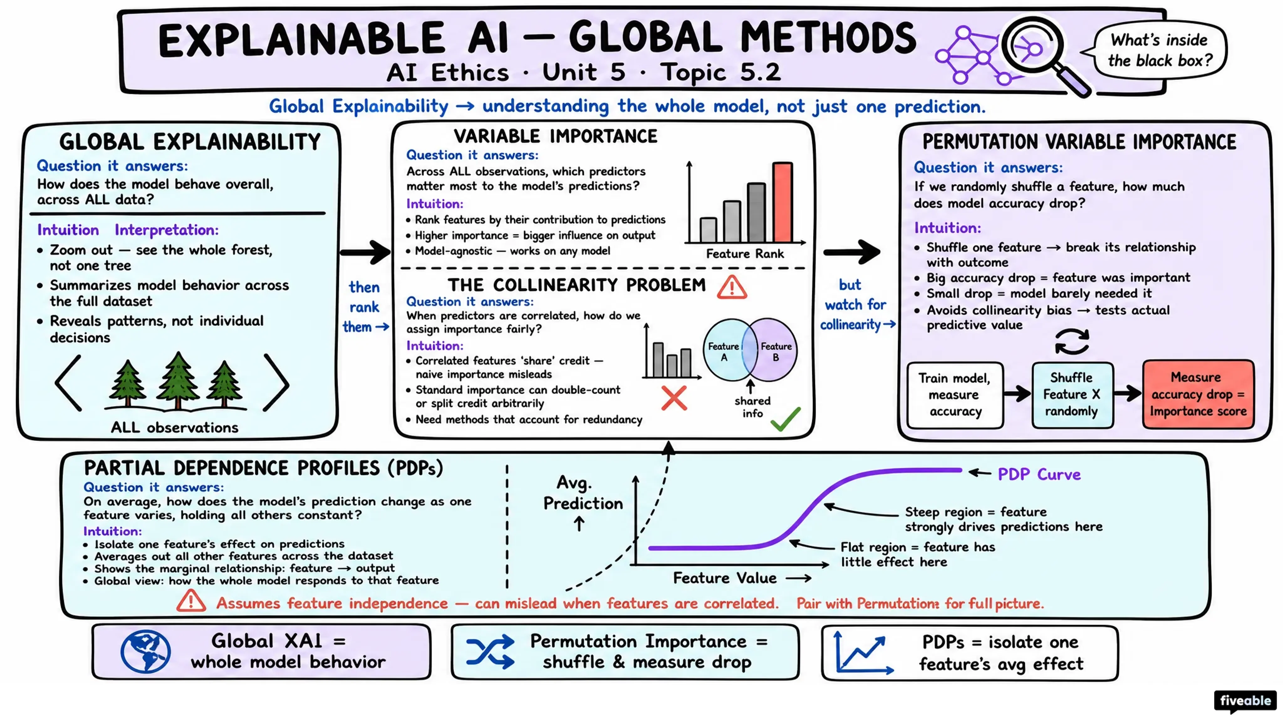 5.2 Explainable AI (XAI) techniques and frameworks - AI Ethics - Unit 5 visual cheatsheet