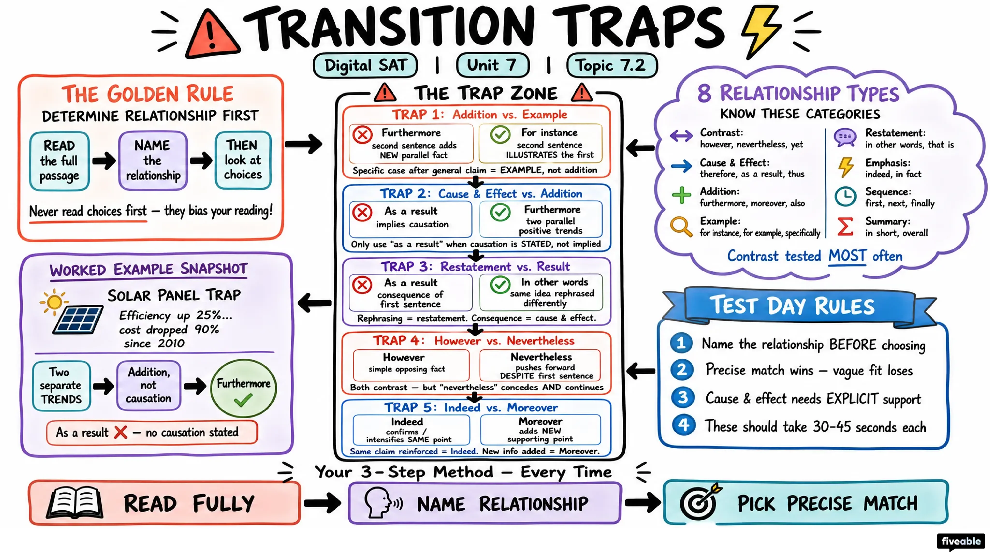 7.2 Transitions - Digital SAT - Unit 7 visual cheatsheet