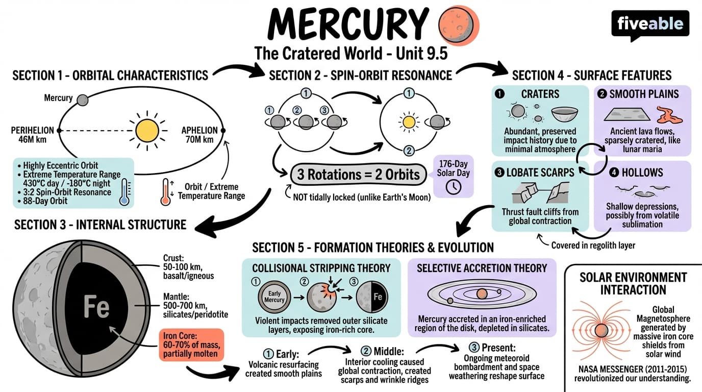 9.5 Mercury - Intro to Astronomy - Unit 9 visual cheatsheet
