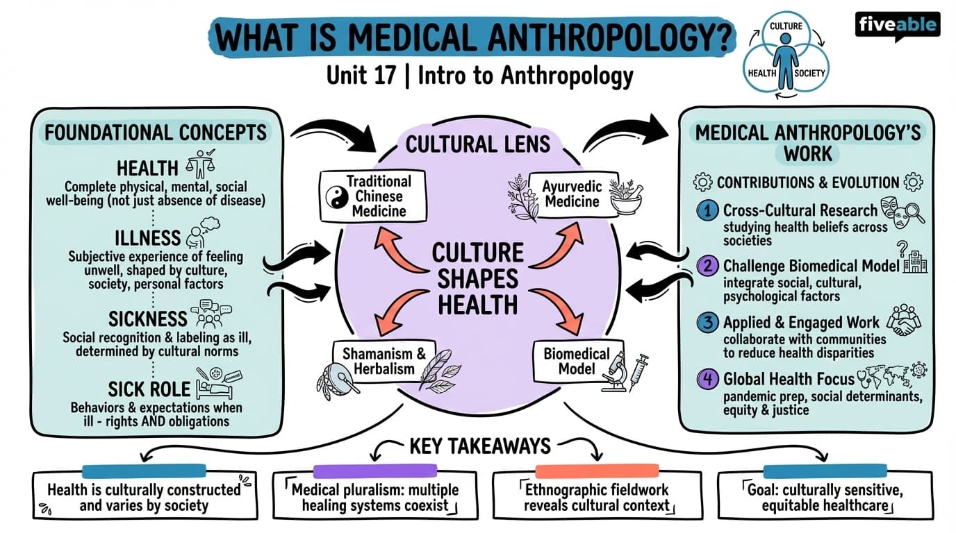 17.1 What Is Medical Anthropology? - Intro to Anthropology - Unit 17 visual cheatsheet